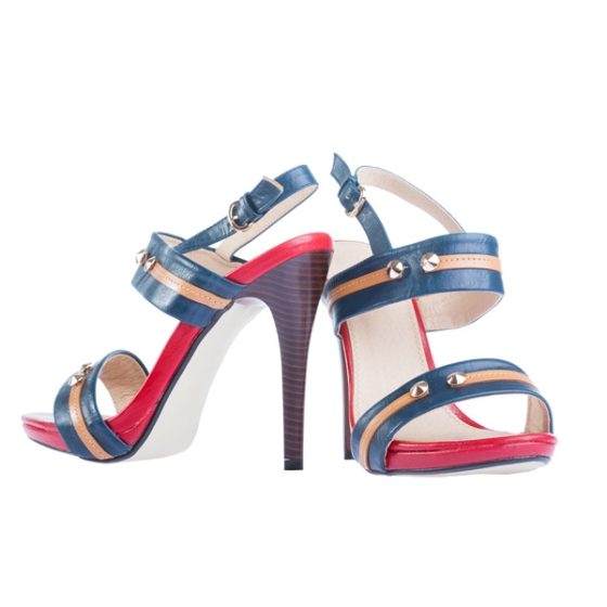 Red And Blue High Heels
