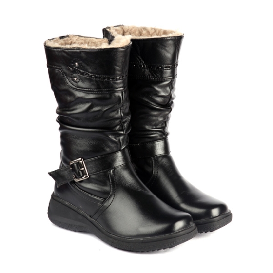 Black Fur Lined Boots