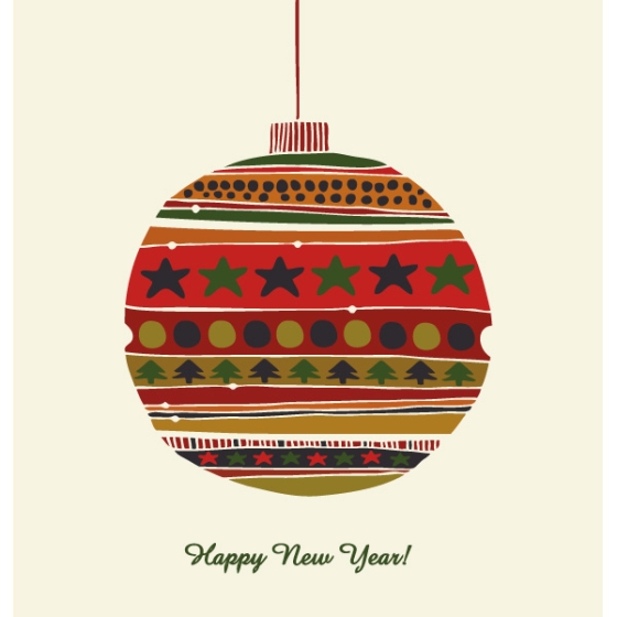 Stripy Christmas Bauble