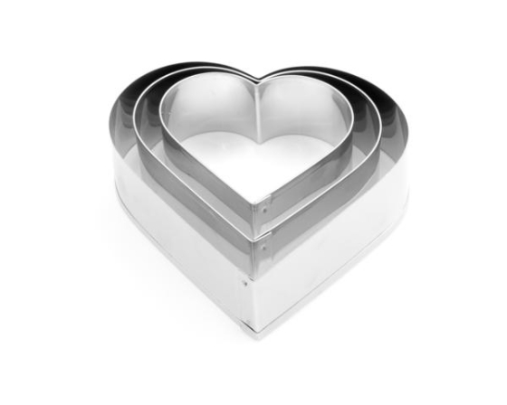 Set of 3 Heart Shaped Cookie Cutters