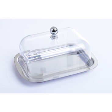 Glass Top Butter Dish