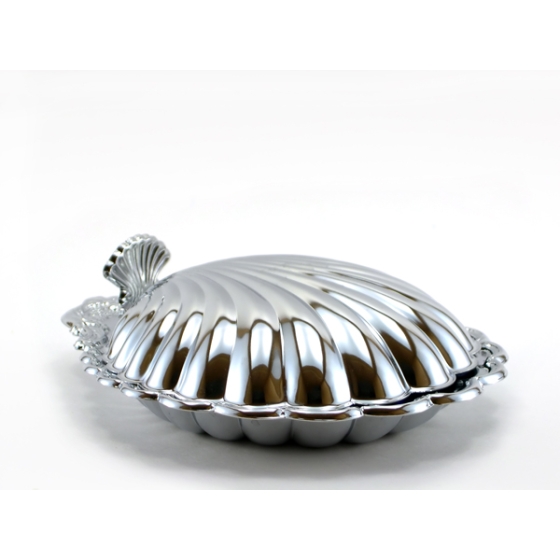 Stainless Steel Oyster Butter Dish