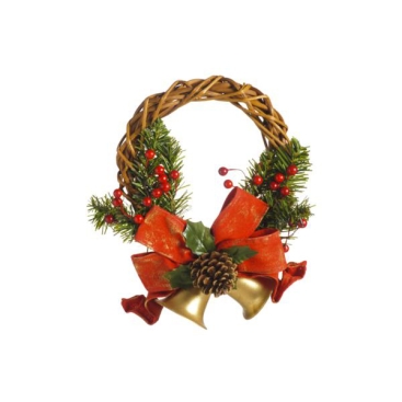 Bells and Holly Door Wreath