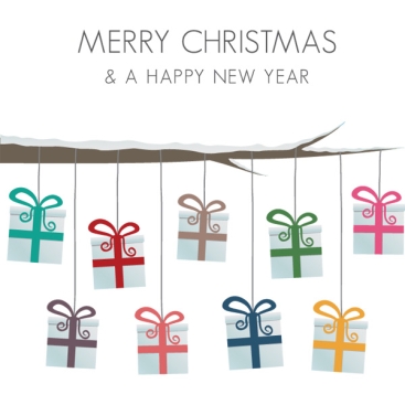 Presents Hanging On A Tree