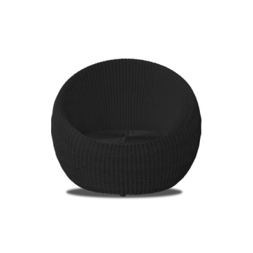 Black Round Wicker Chair