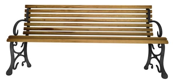 Garden Bench with Iron Legs