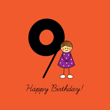 9th Birthday Girl