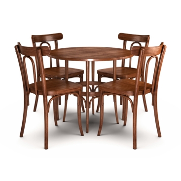 Round Dining Table with 4 Chairs