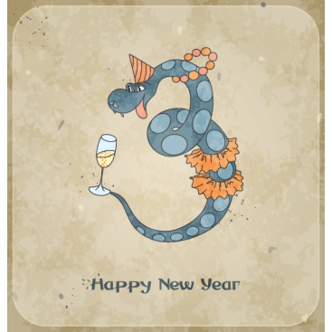 Festive Snake Blue