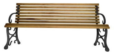 Garden Bench with Iron Legs
