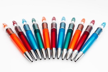 Black Ballpoint Pens with Coloured Outers