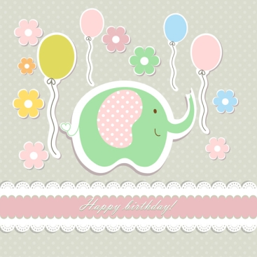 Elephant Balloons Birthday Right