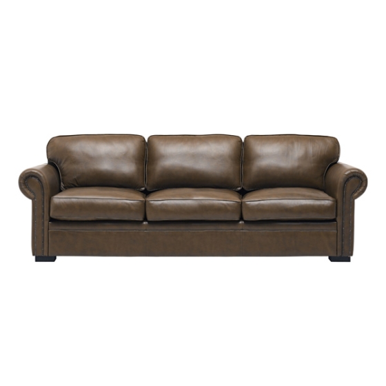 Brown Leather Sofa
