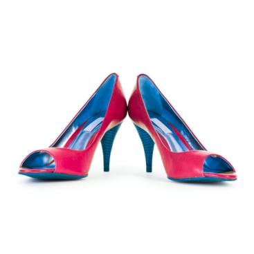 Pink And Blue High Heels