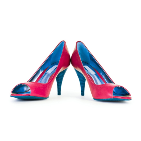 Pink And Blue High Heels